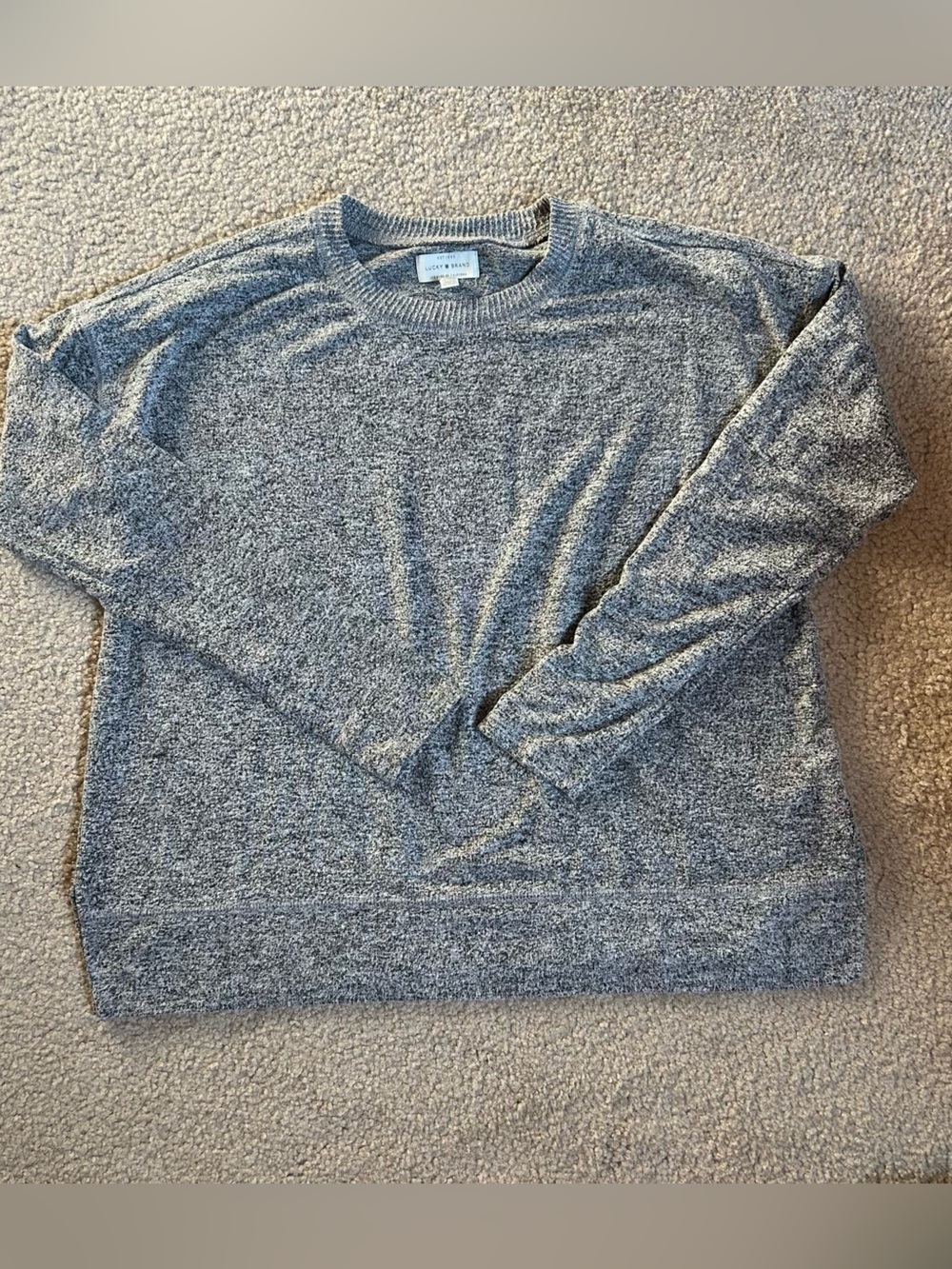 Lucky Brand Gray Marled Crewneck Sweater